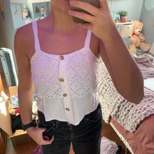 White button tank top!